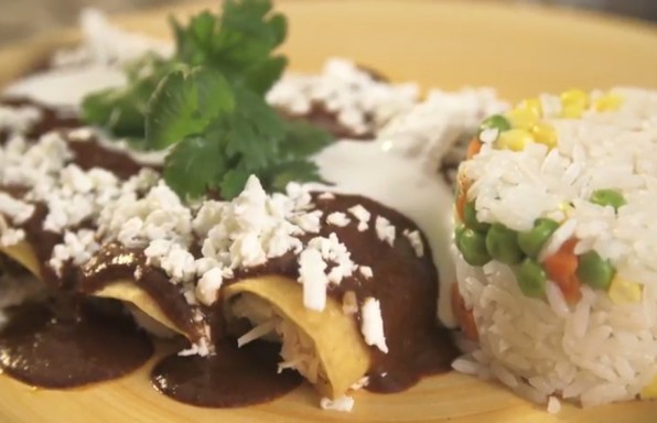 Mole Chicken Enchiladas Recipe
