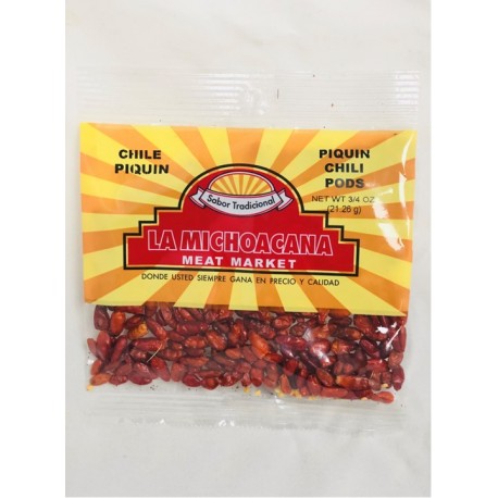 La Michoacana Meat Market- Piquin Chili pods 3/4 OZ